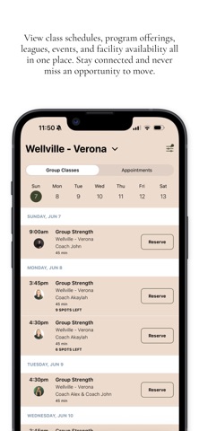 Wellville Club & Courts iPhone screenshot
