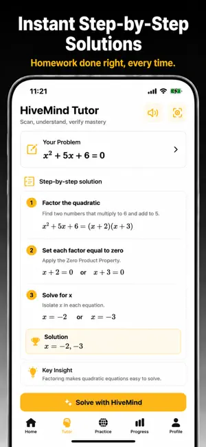 MathHive: AI Tutor & Homework screenshot 1