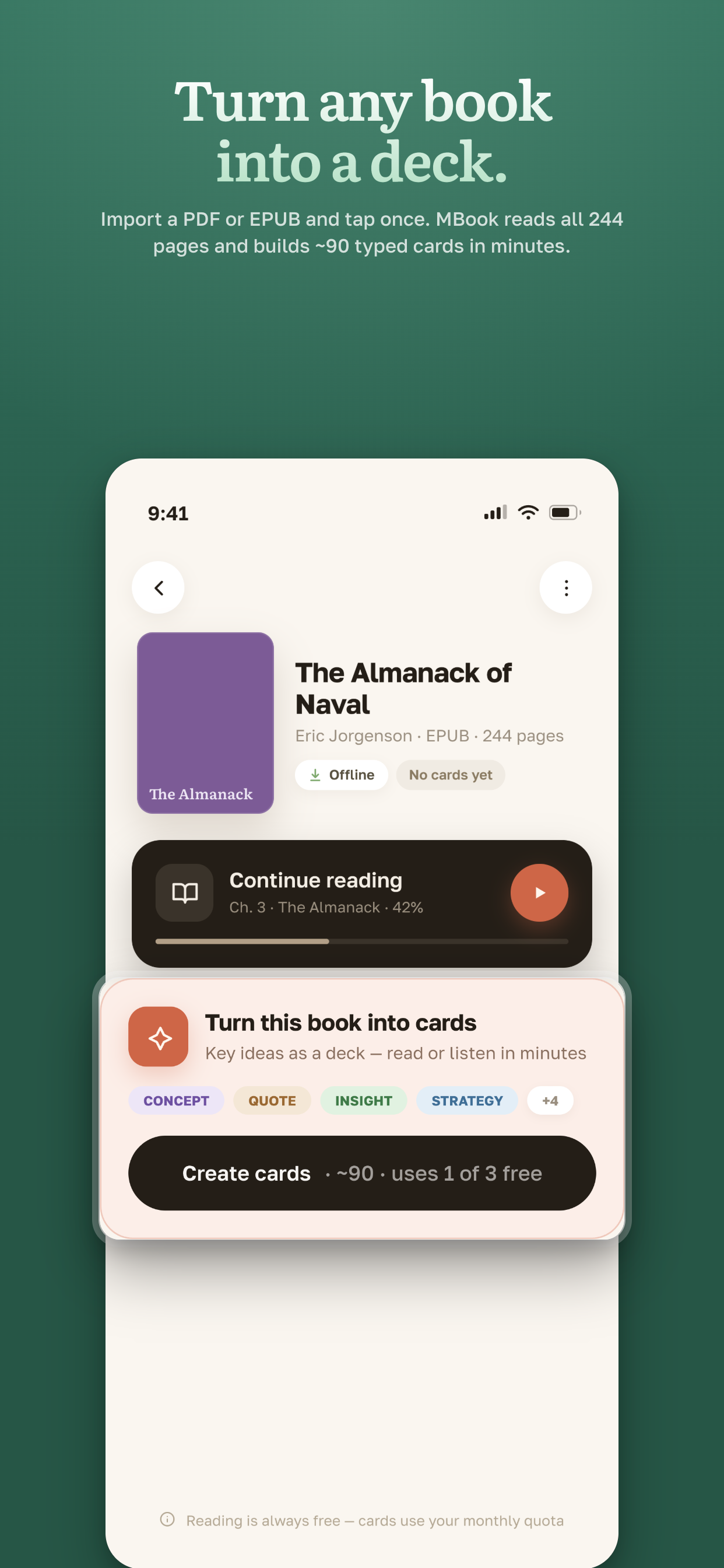 MBook: AI Book Reader & Cards screenshot 3