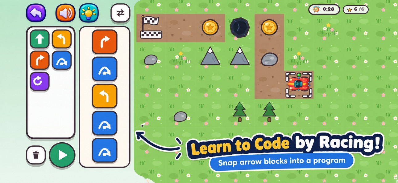 Screenshot 2 of Momoracer: Kids Coding Blocks