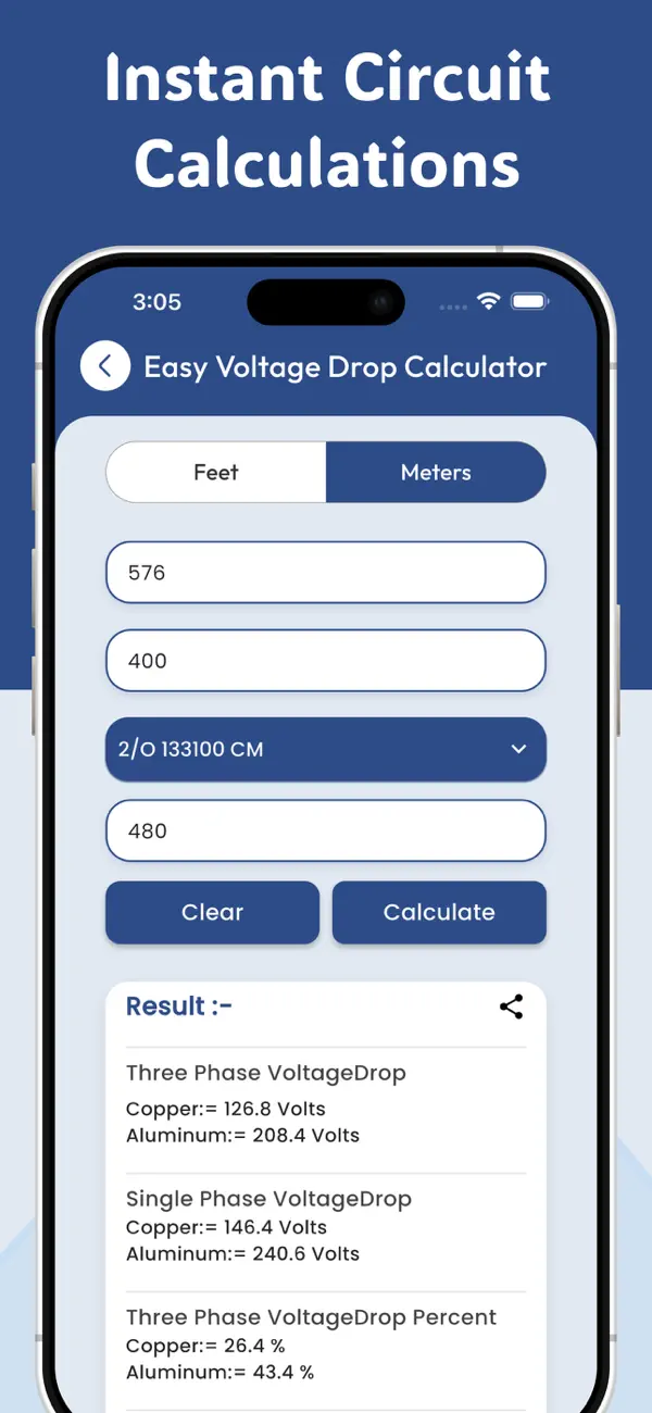 Screenshot #2 pour Voltage Drop Calculators