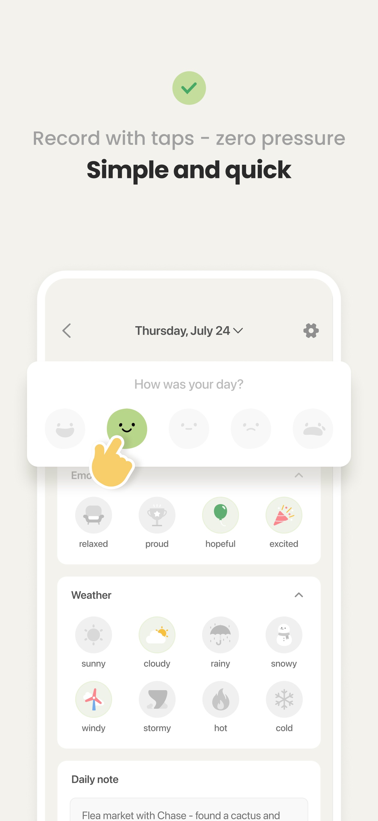 DailyBean - simplest journal 스크린샷 2