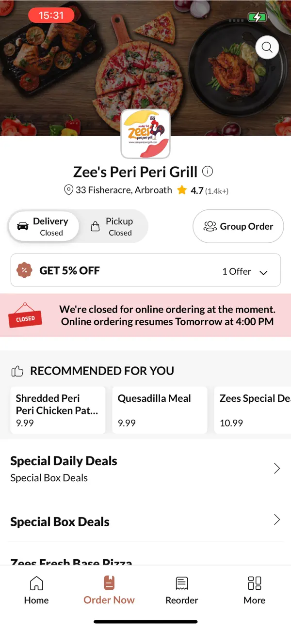 Screenshot #2 pour Zee's Peri Grill Arbroath