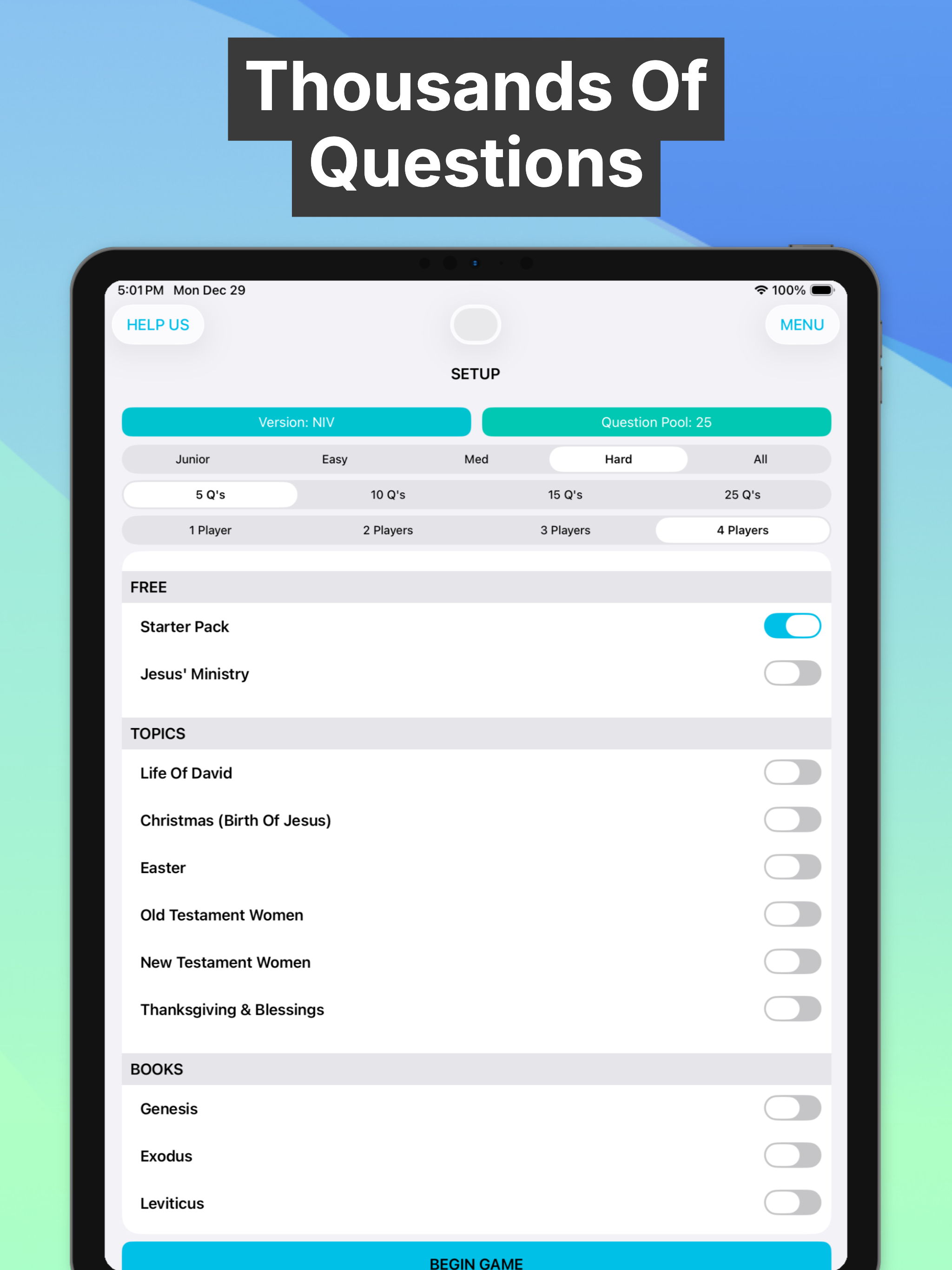 Bible Trivia - Christian Game screenshot 11