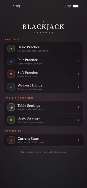 Blackjack Drill Trainer screenshot 4