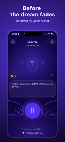 Snovyda: AI Dream Interpreter iPhone screenshot