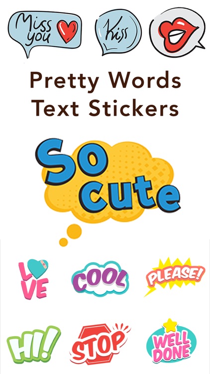 Pretty Words Text Stickers