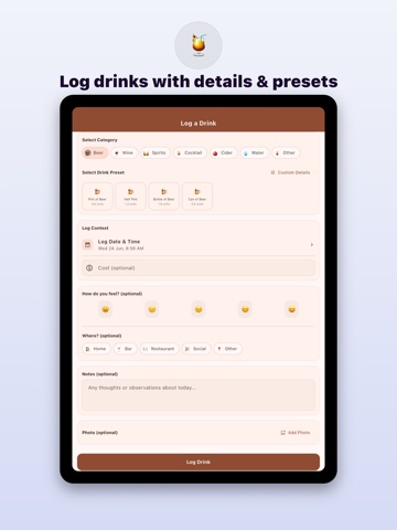 SipLimit iPad screenshot