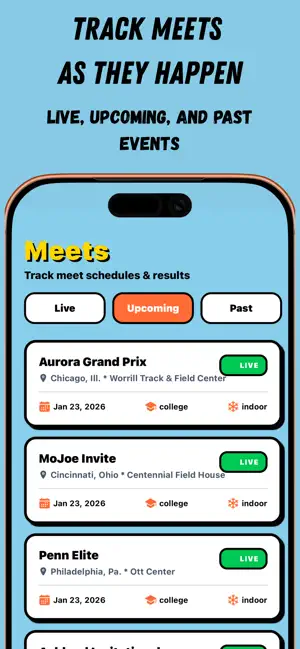 TrackHub: Collegiate T&F screenshot 2