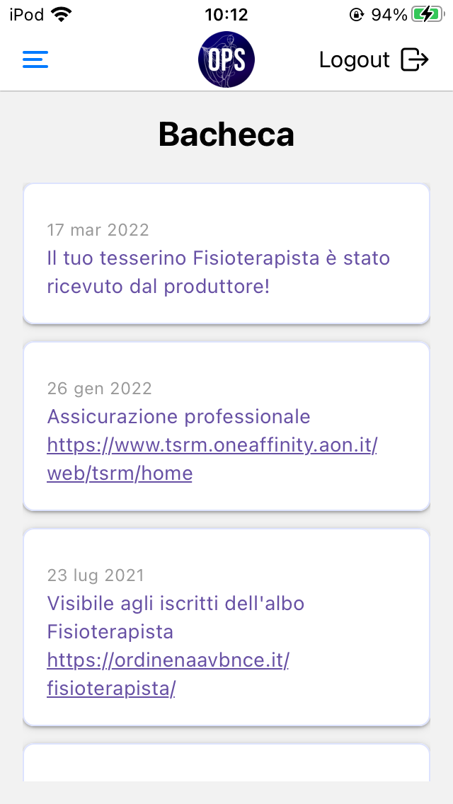 OPS Ordine TSRM PSTRP NAAVBNCE Screenshot