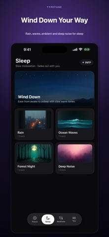 MBTI Focus & Sleep Music iPhone screenshot