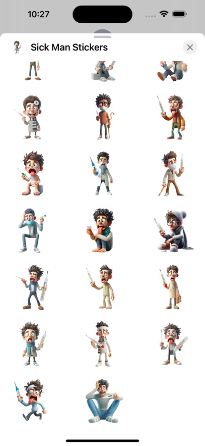 Sick Man Stickers