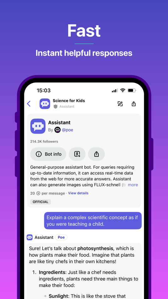 #1. Poe – Fast AI Chat (iOS) 由: Quora, Inc.