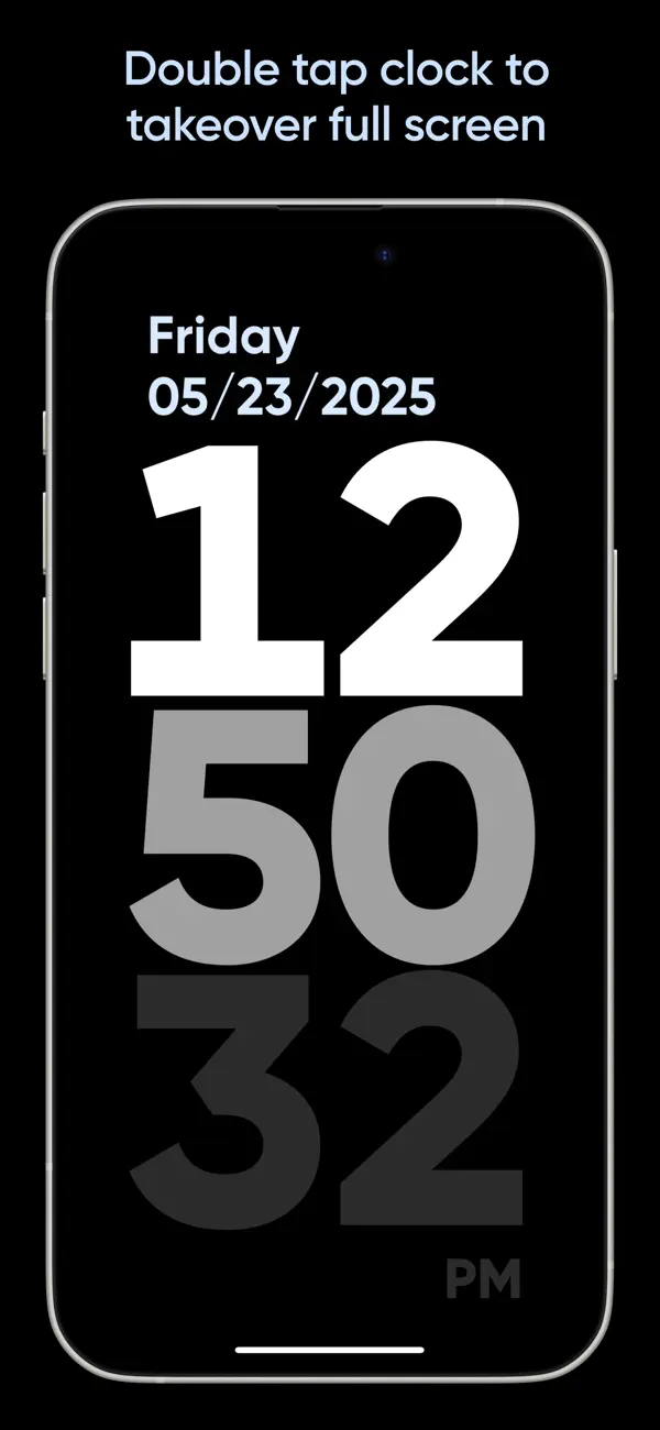 Screenshot #3 pour FullTime: Big Clocks & Timers