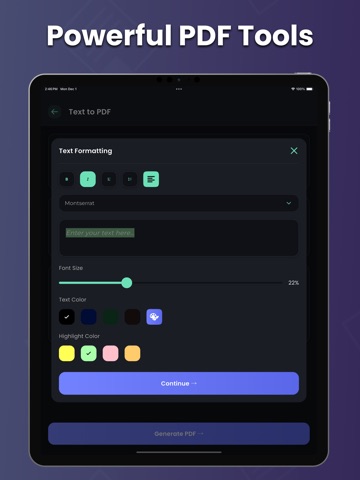 PDF Writer & Editor Pro iPad screenshot