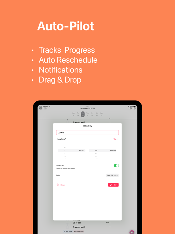 Daily Planner List - Mono Task iPad screenshot 3 - Productivity app