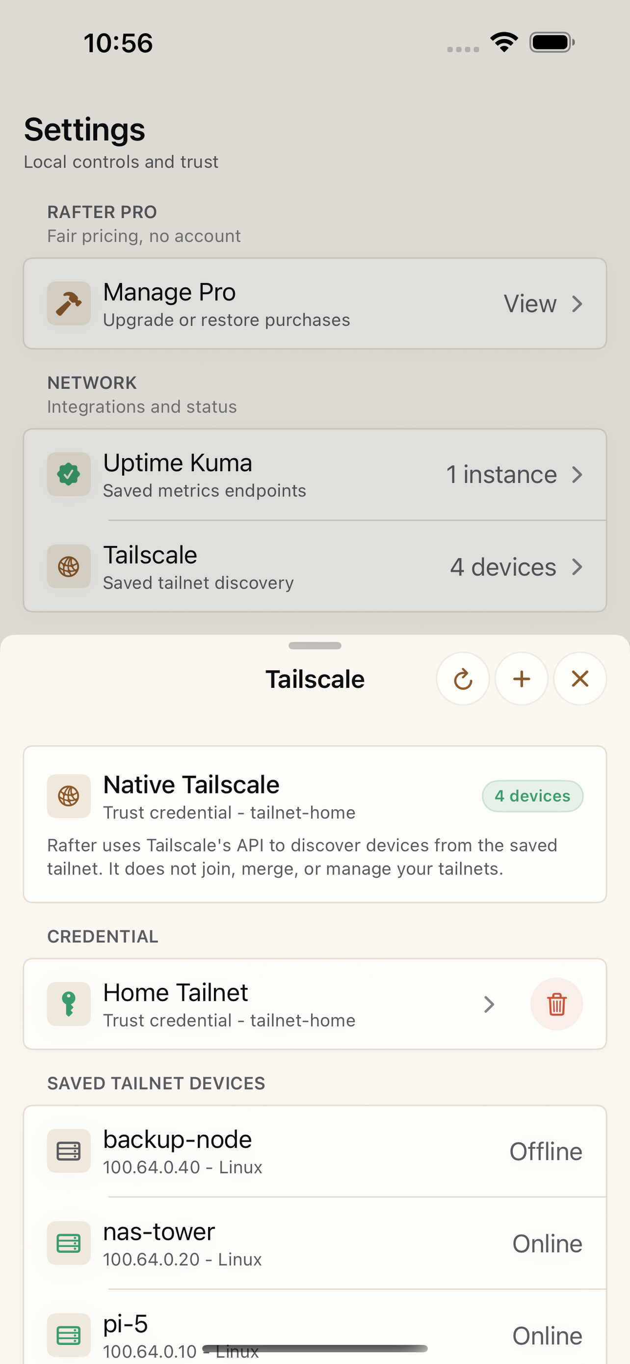 Rafter Homelab Console screenshot 5