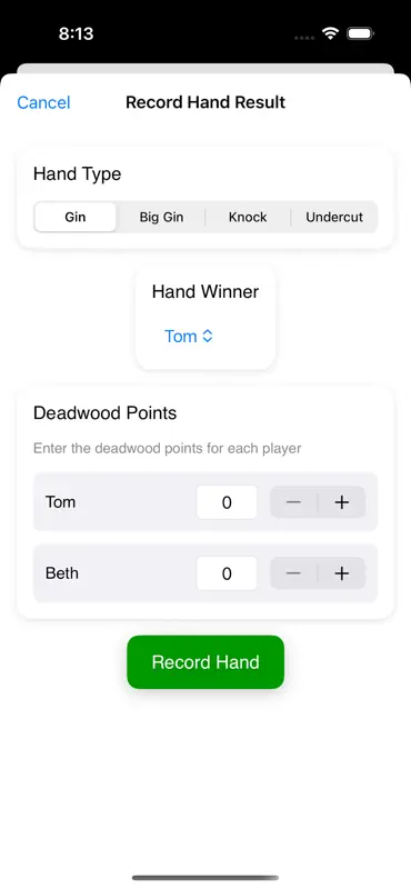 Gin Rummy Score screenshot 4 of 7