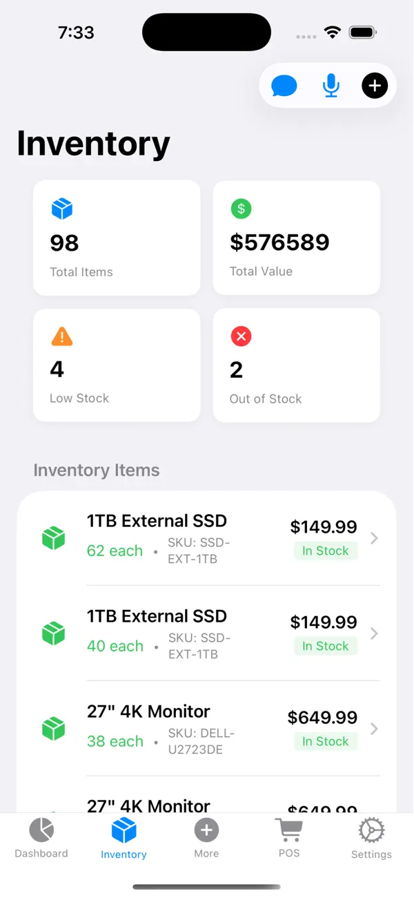 Screenshot #2 pour Inventory & Sales Manager