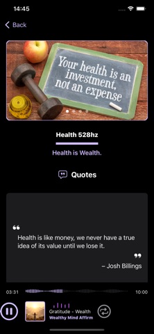 Wealthy Affirm screenshot