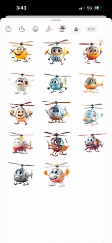 Whirring Helicopter Stickers iPhone screenshot