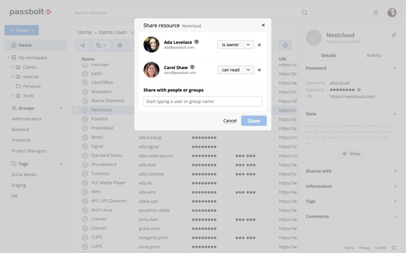 Passbolt - password manager screenshot 1