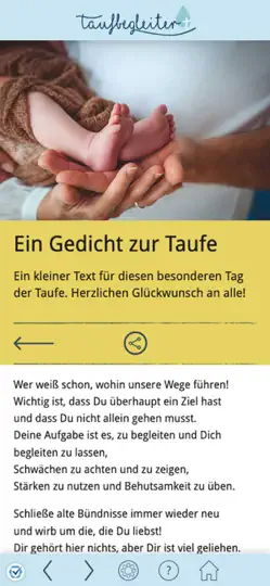 Screenshot von Taufbegleiter auf dem iPhone 2