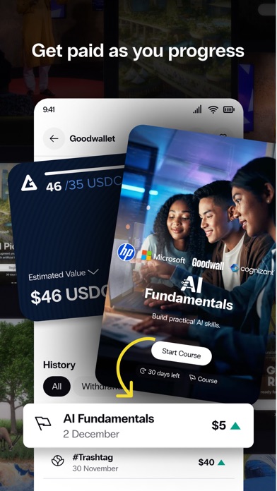 Goodwall - Learn & Earn iPhone screenshot 2