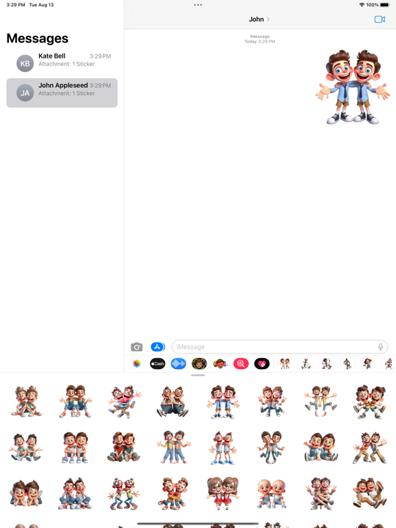Screenshot #4 pour Happy Twin Stickers