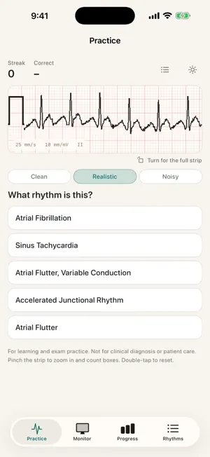 ECG Rhythms: Practice Strips screenshot 1