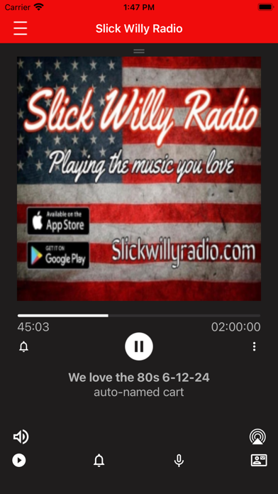 Slick Willy Radio Screenshot