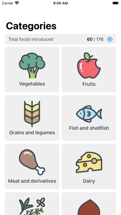 Baby Foods Tracker Screenshot