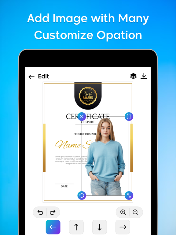 Certificate Maker - eCards iPad screenshot 4 - Productivity app