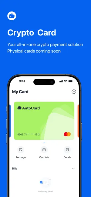 AutoCard - Crypto as Fiat screenshot 1