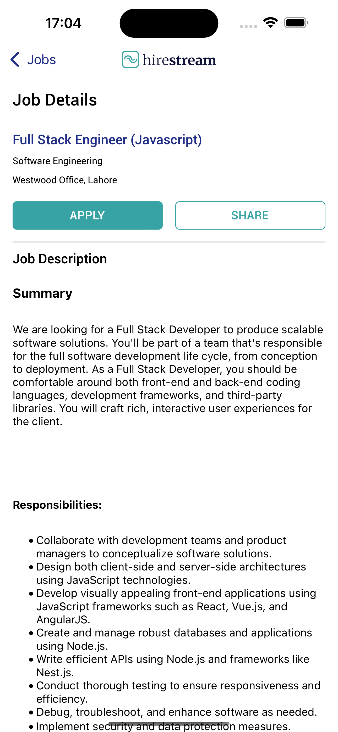 Hirestream