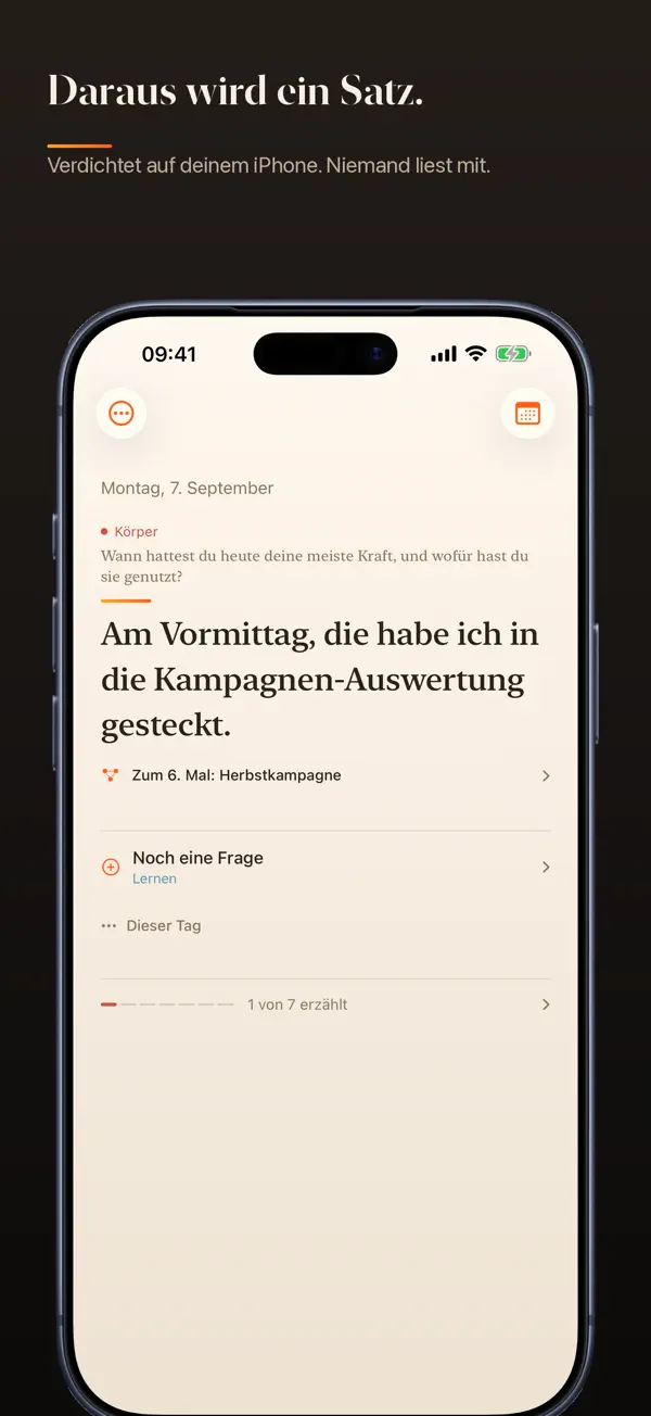 Loudline · Tagebuch sprechen iPhone App Screenshot 3 – Gesundheit & Fitness