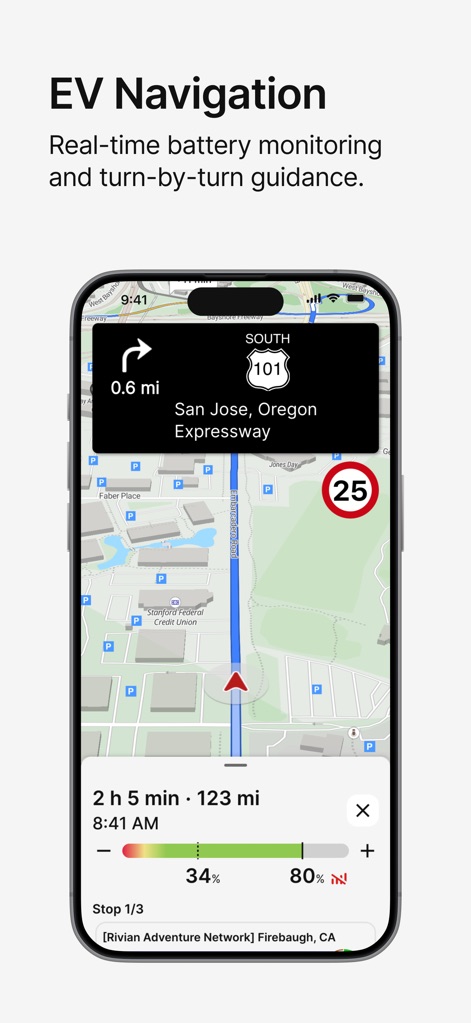 A Better Routeplanner (ABRP) - Dieses Tool bietet präzise Abbiegeanweisungen für die aktuelle Fahrt und zeigt kontinuierlich den Batteriestatus sowie den Ladefortschritt für den nächsten Halt an.