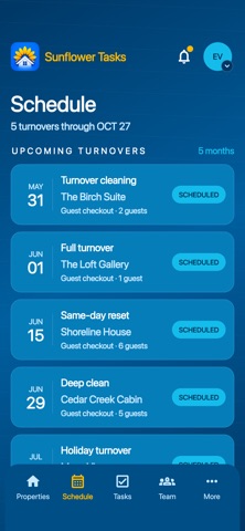 Sunflower Tasks screenshot