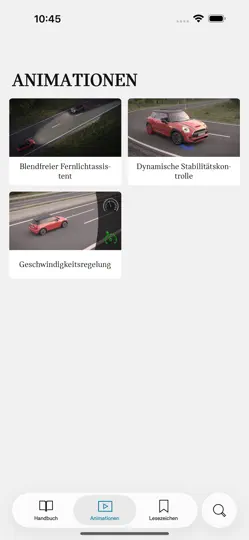 Screenshot von MINI Driver's Guide auf dem iPhone 4