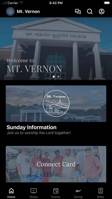 Mt. Vernon Baptist Church Screenshot