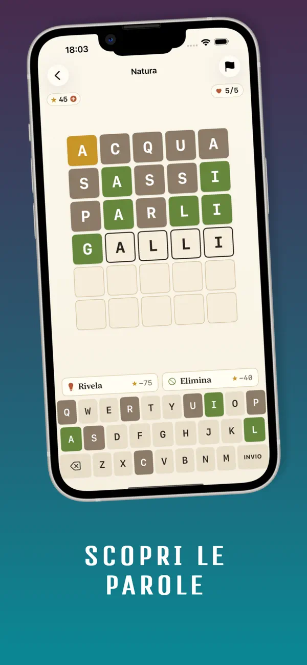 Schermata 2 di Word Daily - Parole italiane