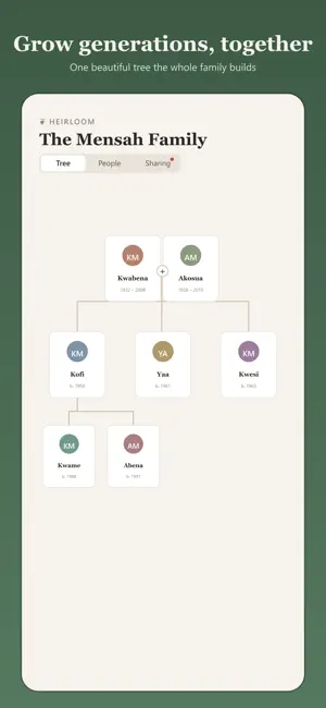 Heirloom Family Tree screenshot 1