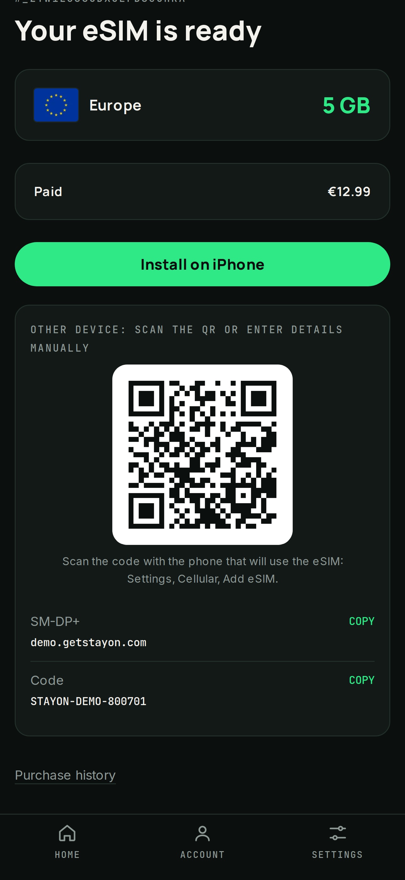 Screenshot 5 of StayOn: travel eSIM