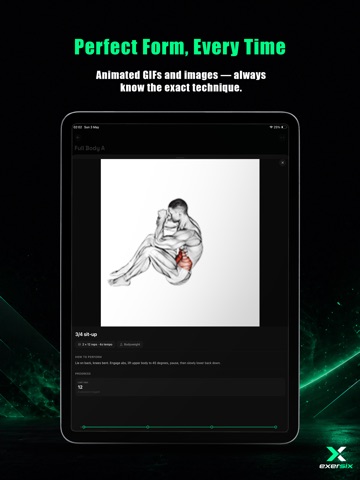 Exersix - AI Workout Tracker iPad screenshot