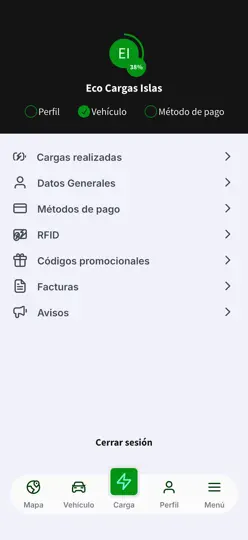 Captura de pantalla de Eco Carga Islas en iPhone 2