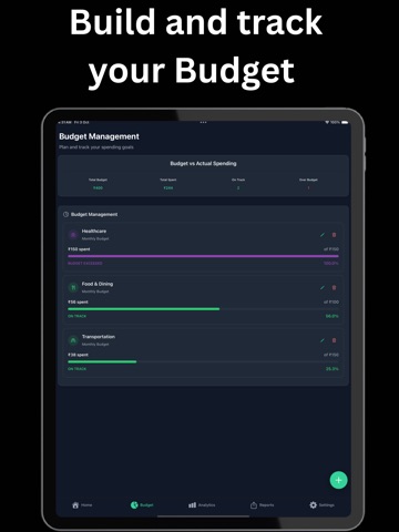 Spending & Receipt Tracker iPad screenshot