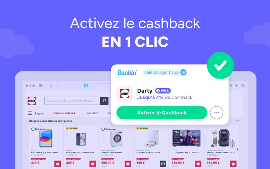 Capture d'écran de Bankin' Cashback sur iPhone 1