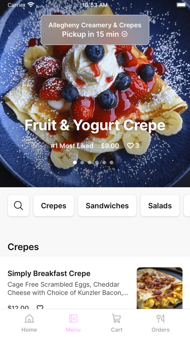 Allegheny Creamery & Crepes Screenshot