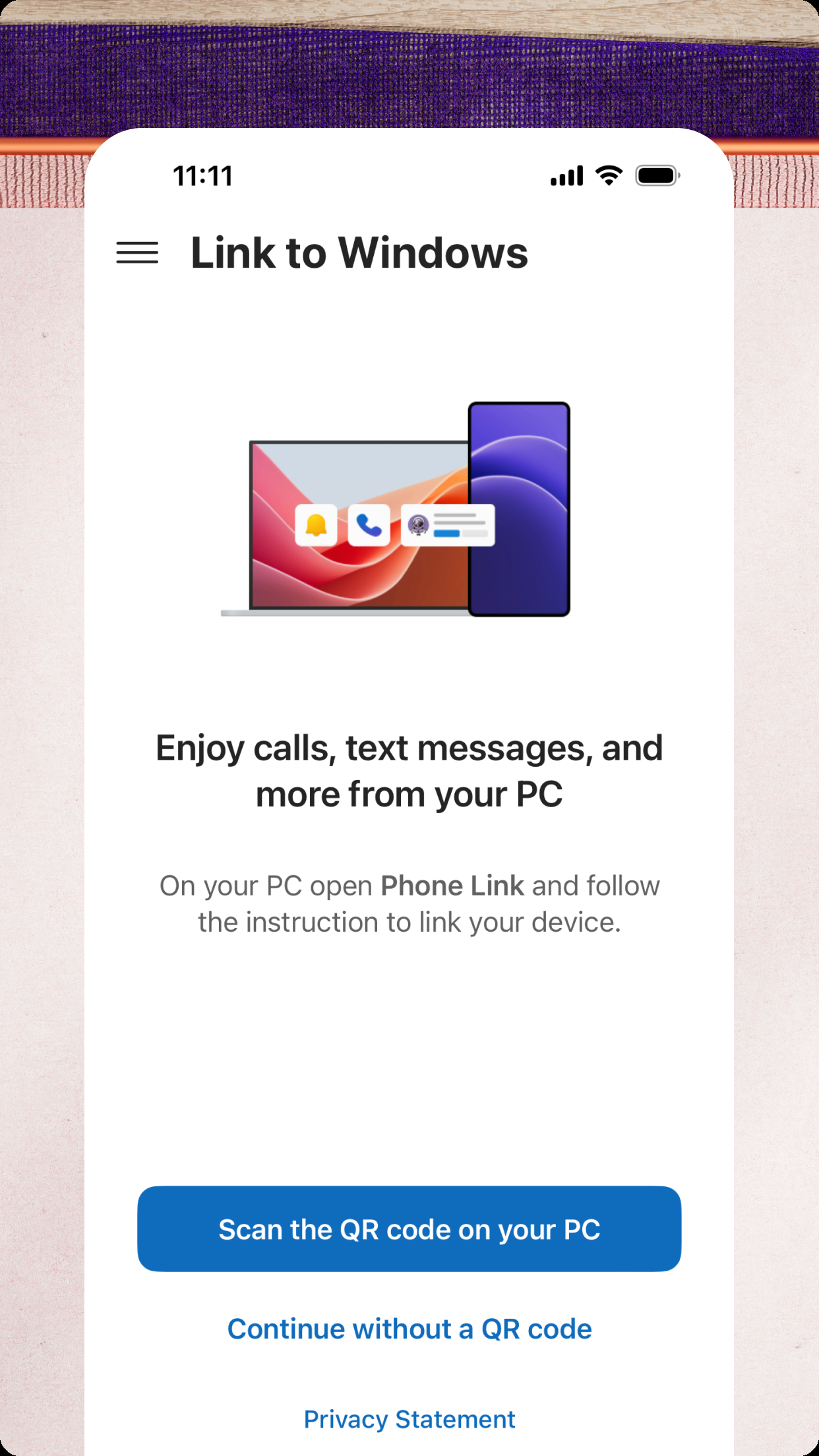 Link to Windows screenshot 2
