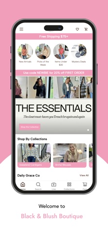 Black & Blush Boutique screenshot